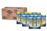 15 Canisters Clorox Wipes Value Pack, 7 x 8, Fresh Scent/Citrus Blend