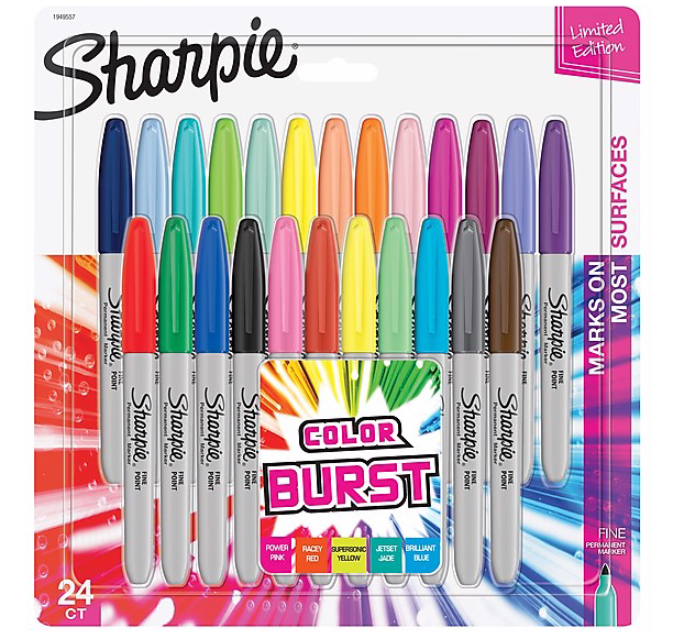 Sharpie Non-Washable Quick-drying Waterproof Permanent Marker, Black, Pack 12