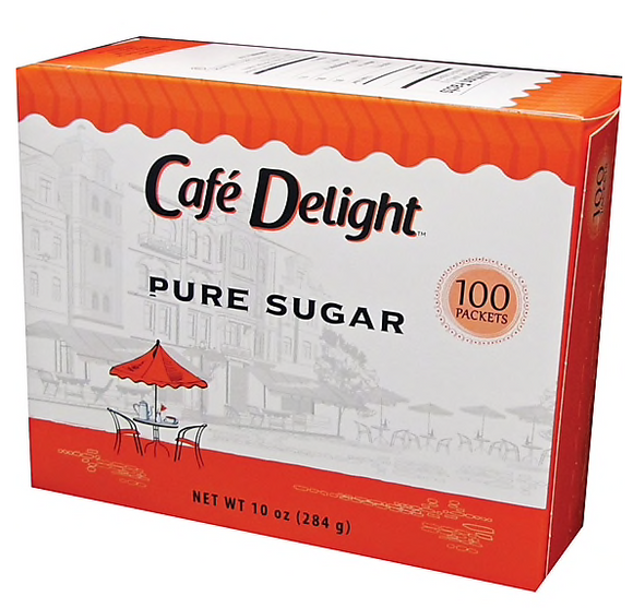 Cafe Delight™ Pure Sugar Packets, 100/Box
