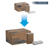 Pacific Blue Basic™ C-Fold Paper Towels by GP PRO, 1-Ply, White, 240 Towels/Pack, 10 Packs/Carton