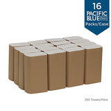 Pacific Blue Basic™ Multifold Paper Towels by GP PRO, 1-Ply, White, 250 Towels/Pack, 16 Packs/Carton