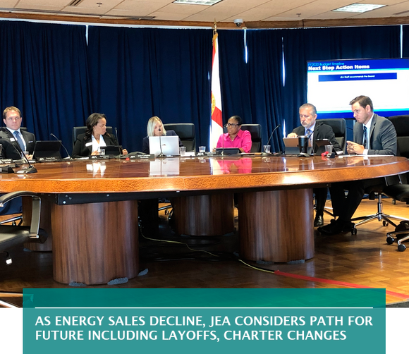 As energy sales decline, JEA considers path for future including layoffs, charter changes