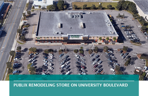 Publix remodeling store on University Boulevard