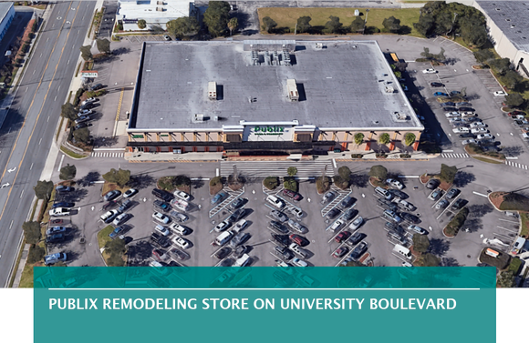 Publix remodeling store on University Boulevard