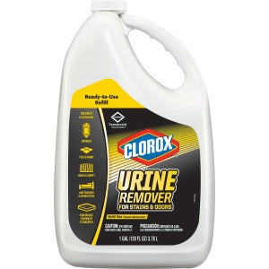 Clorox Urine Remover - Liquid Solution - 1 gal (128 fl oz) - Rain Clean Scent - 1 Each - Clear