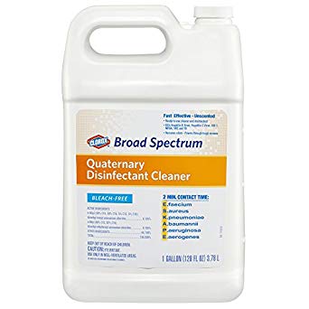 Clorox® Broad Spectrum Quaternary Disinfectant Cleaner, Refill, 128 oz., 4/Carton