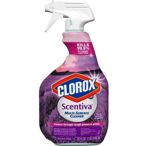 Clorox® Scentiva™ Multi Surface Cleaner Spray, Tuscan Lavender and Jasmine, 32 oz. Bottle