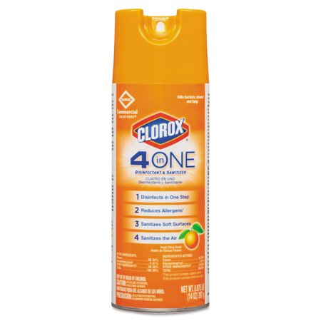 4-In-One Disinfectant & Sanitizer, Citrus, 14oz Aerosol, 12 Ct