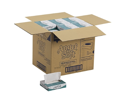 Angel Soft Professional Series Standard Facial Tissue, 2-Ply, 50 Sheets/Box, 60/Carton *** Backordered April 1st***