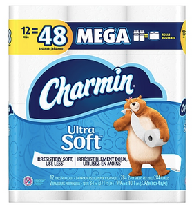 Charmin® Ultra Soft™ Bathroom Tissue, 12 Mega Rolls ***Backordered until April 25th***
