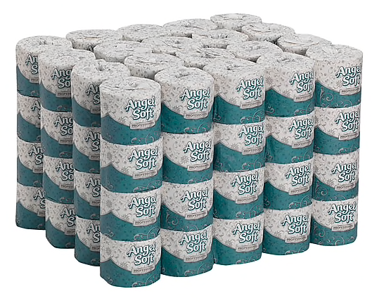Angel Soft Professional Series® Premium 2-Ply Embossed Toilet Paper by GP PRO, 450 Sheets/Roll, 80 Rolls/Carton ***Backordered until April 11th***