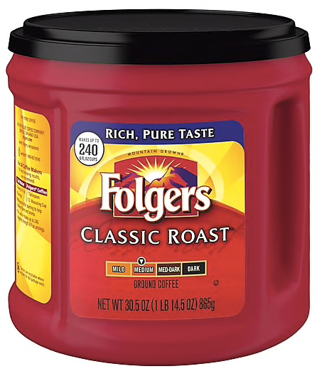 Folgers® Classic Roast® Coffee, 30.5 oz. Canister
