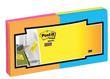 Post-it® Super Sticky Full Adhesive Notes, 3" x 3", Rio De Janeiro Collection, 12 Pads/Pack (F330-12SSAU)