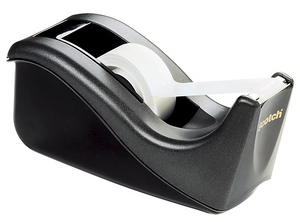 Scotch® Desktop Tape Dispenser, Black Two-Tone (C60-BK)
