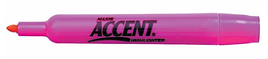 Sharpie® Accent® Highlighter, Chisel Tip, Fluorescent Pink, 12/pk (25009)