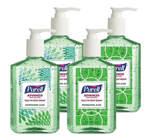 PURELL Advanced Instant Hand Sanitizer With Aloe, 8 Oz Bottle, 4/pack