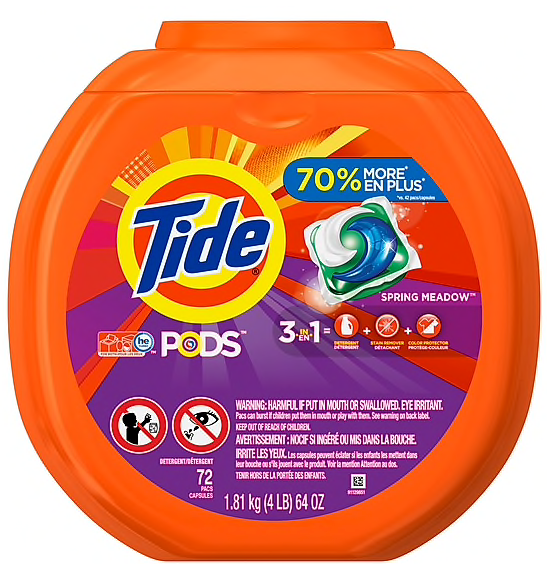 Tide® PODS Spring Meadow Liquid Detergent Pacs, 72 Pods/Pack (PGC 50978)