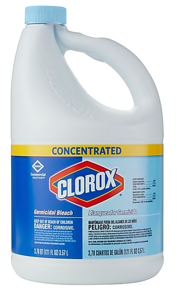 Clorox Commercial Solutions Clorox Germicidal Bleach, Concentrated, 121 Ounces (30966)