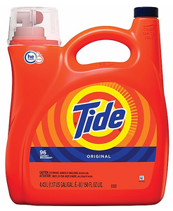Tide Original Scent HE Turbo Clean Liquid Laundry Detergent, 150 oz, 96 loads