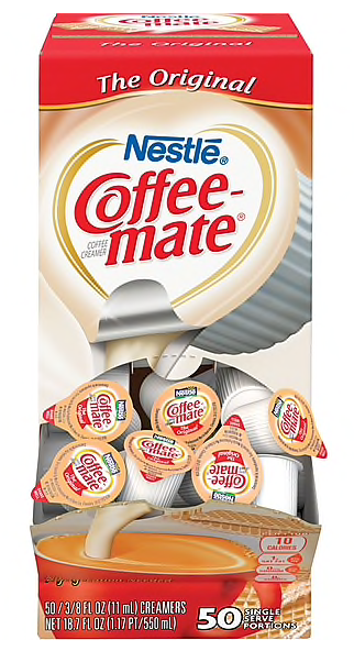 Nestle® Coffee-mate® Coffee Creamer, Original, .375 oz Liquid Creamer Singles, 50/Box