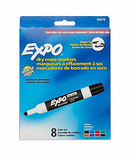 Expo® Low Odor Dry-Erase Markers, Chisel Tip, Assorted, 8/pk