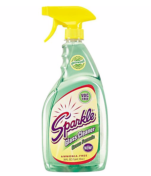 Sparkle® Green Formula Glass Cleaner, Unscented, 26 oz. Trigger Bottle