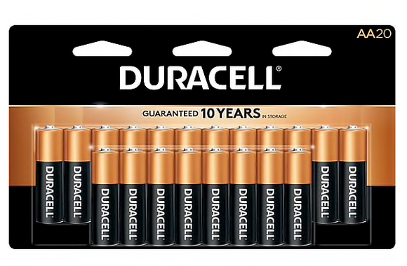 Duracell® Coppertop® AA Alkaline Batteries, 20/Pack