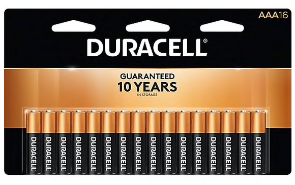 Duracell® Coppertop® AAA Alkaline Batteries, 16/Pack