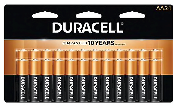 Duracell® Coppertop® AA Alkaline Batteries, 24/Pack
