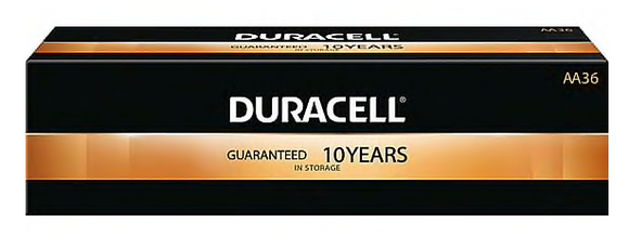 Duracell® Coppertop® AA Alkaline Batteries, 36/Pack