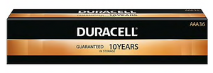 Duracell Coppertop Alkaline AAA Battery, Pack of 36