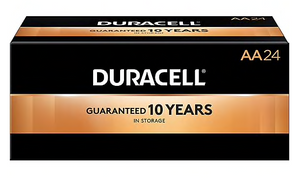 Duracell® Coppertop® AA Alkaline Batteries, 144/Carton