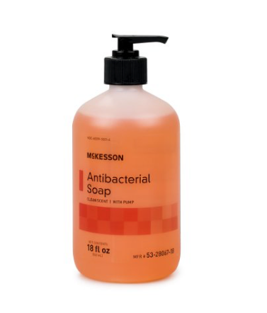 McKesson Antibacterial Soap Pump Bottle 18oz.