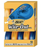 BIC Wite-Out EZ Correct Correction Tape, 10/Pack (50790)