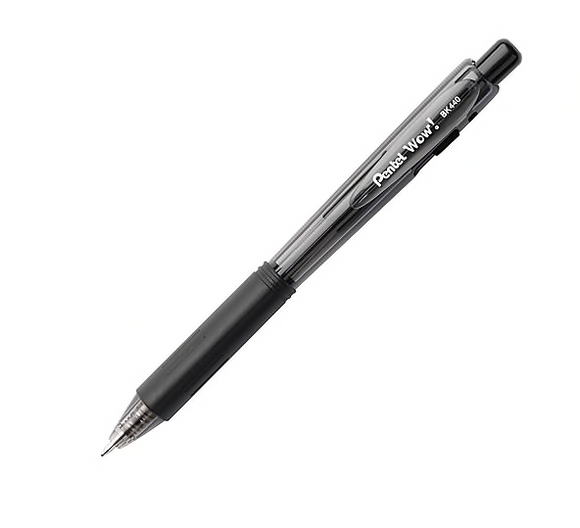 Pentel WOW! Retractable Ballpoint Pens, Medium Point, Black Ink, 18 Pa ...
