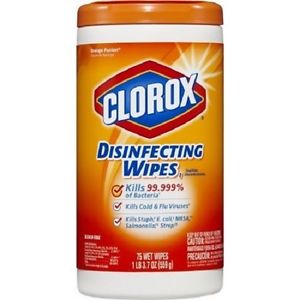 Clorox Disinfecting Wipes, Orange Fusion Scent - 75 Wipes