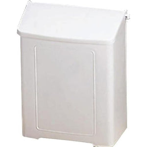 Rochester Midland Sanitary Napkin Disposal Receptacle, White Plastic, 10.6" H x 8.9" W x 4.6" D